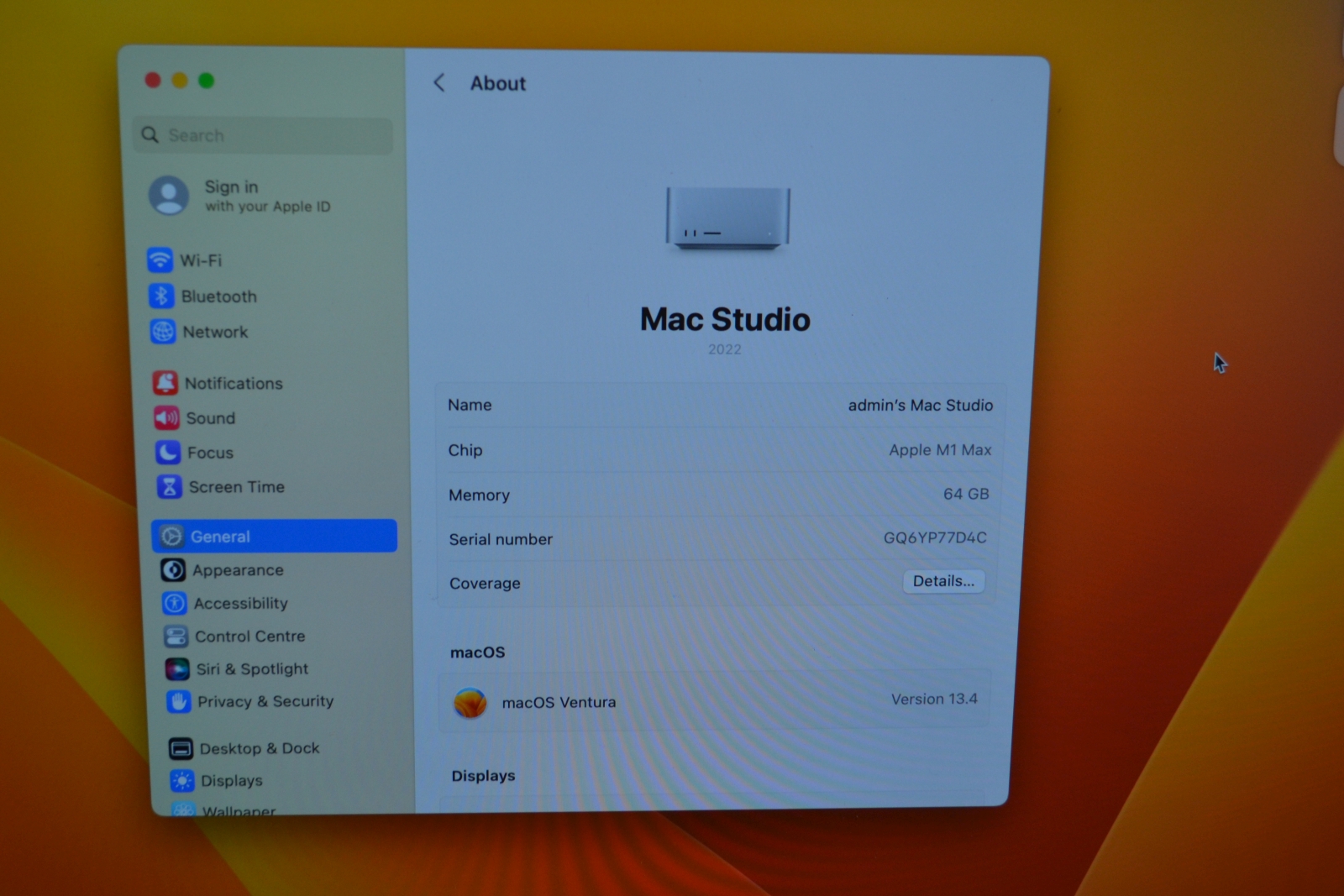 Apple Mac Studio M1 Max 2