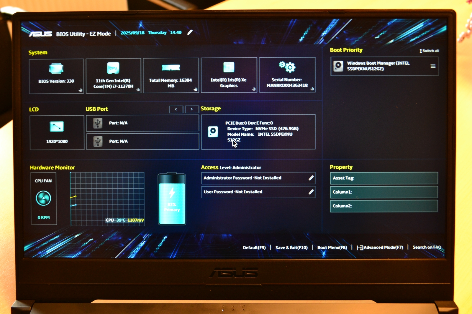 ASUS TUF Dash FX516PR-AZ026 Notebook 4