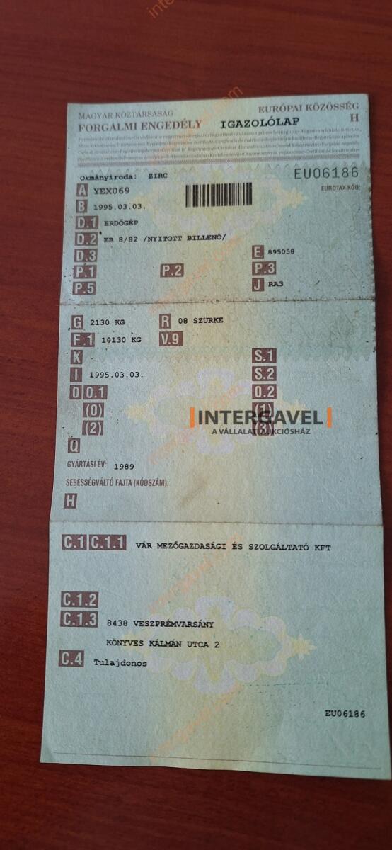 Pótkocsi - Erdőgép 20